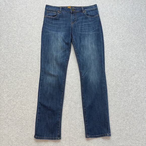 Kut From The Kloth Jeans Straight Leg WMNS 6 Med Wash Mid Rise KP9065MA2 Casual - Picture 1 of 11